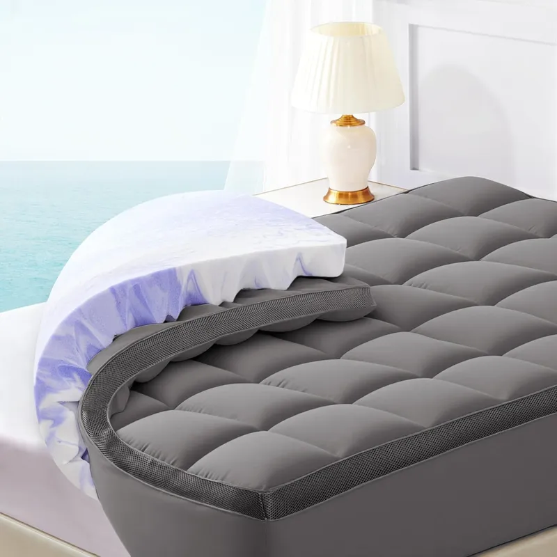 ChiXpace Dual Layer 4 Inch Memory Foam Mattress Topper King